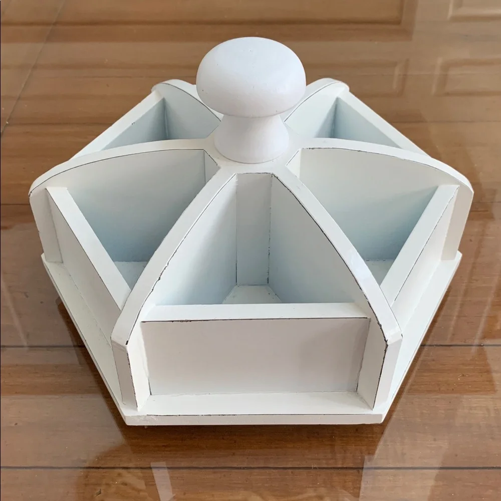 Wooden Rotating Organizer for Makeup, Utensils, Crafts, Office Supplies, Remotes